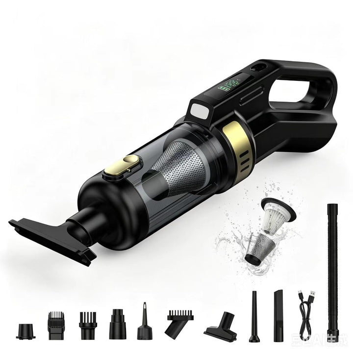 Handstaubsauger Akku, 4-in-1 Autostaubsauger Tragbarer Staubsauger Kabellos 22000Pa Auto Staubsauger