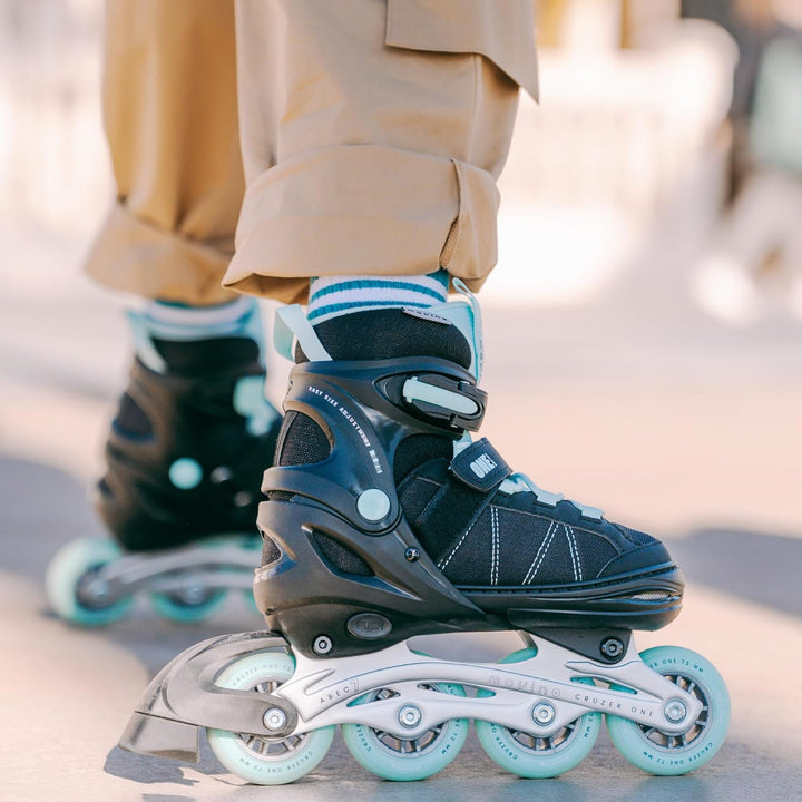 Movino Inline Skates | Cruzer One | Verstellbare Rollschuhe | Inliner für Damen Mädchen Jungen | Inl