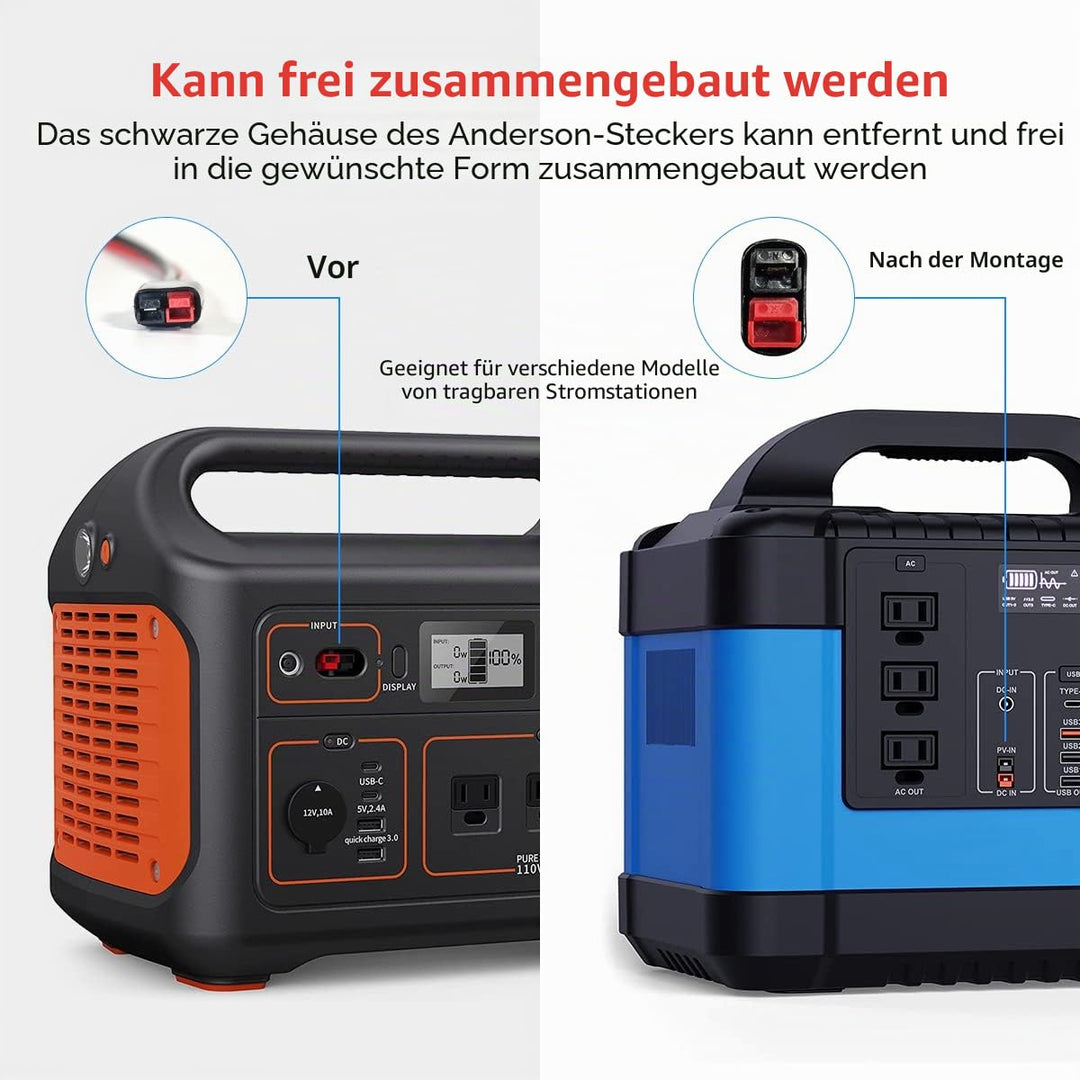 ELFCULB Solar auf Anderson Kabel 10AWG Solarladekabel 45A Anderson Stecker für Powerstation Solarpan