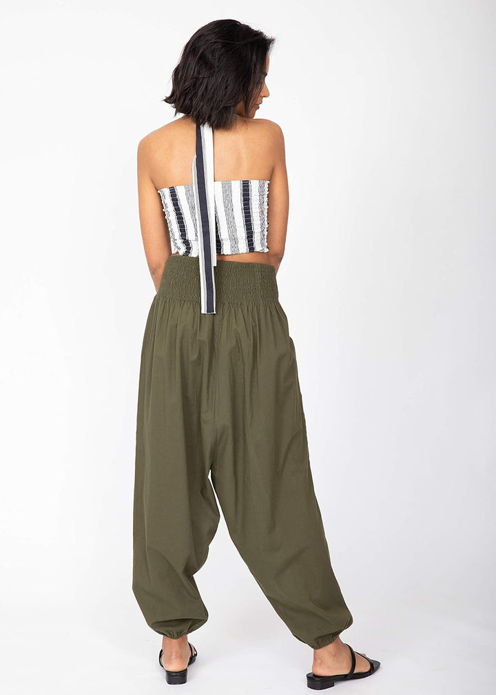 likemary Jumpsuit Damen Sommer – flexibler bequemer Einteiler aus Baumwolle – knielang - wird durch