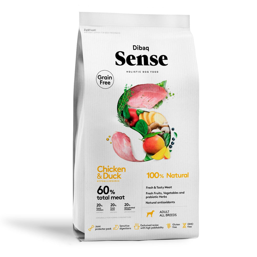 Dibaq Sense Grain Free Huhn & Ente, 100% natürliches Hundefutter 12 kg.