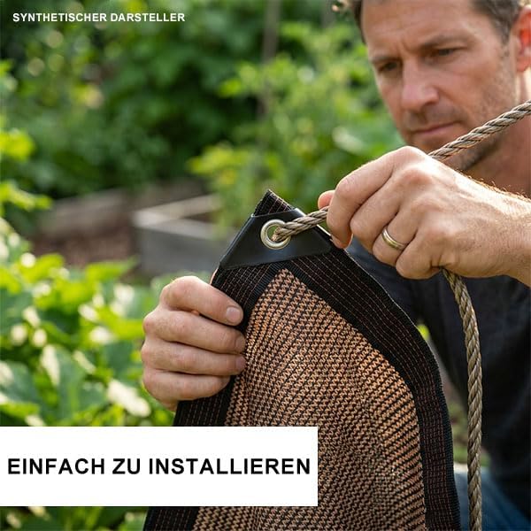 2X6M Garten Schattierungsnetz Schattiernetz,Shade Cloth mit Ösen 80% UV-Beständiges,für Garten Pflan