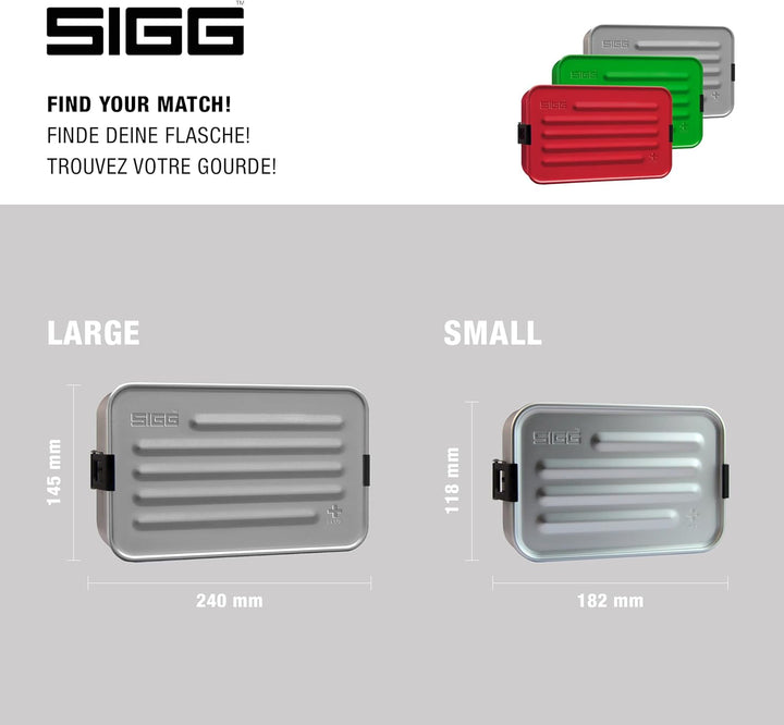 SIGG - Alu Lunchbox Plus - Brotdose Mit Unterteilung - Preisgekrönt - Spülmaschinenfest & Mikrowelle