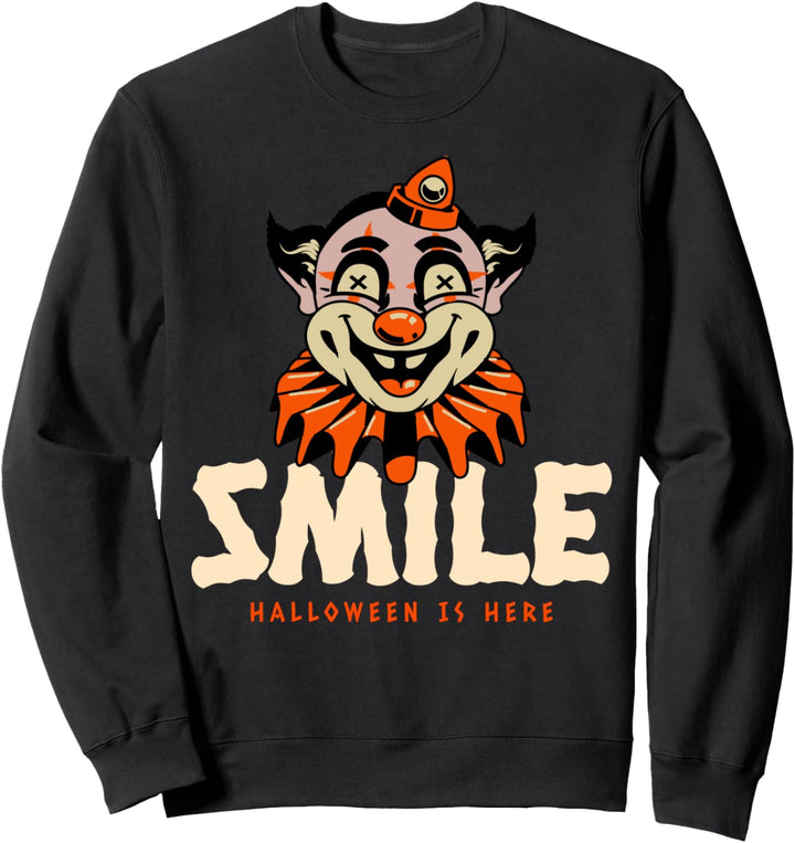 Lächeln Clown lustiges Kostüm Halloween Sweatshirt