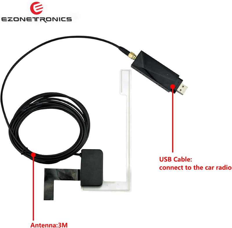 EZoneTronics Externer DAB DAB + Adapter angepasst Digitaler Radio Tuner Box passt für Alle Android C