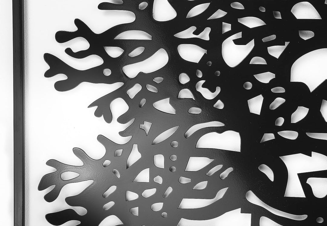 Kobolo Wandbild Wanddeko Metallbild - TREE - Metall - dreiteilig - schwarz - Baum Lebensbaum - XXL