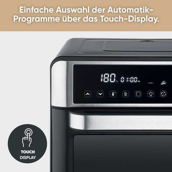 SEVERIN 2-in-1 Toastofen & Heissluftfritteuse, Air Fryer, 25 L, mit LED-Display, Timer & 12 Auto-Pro