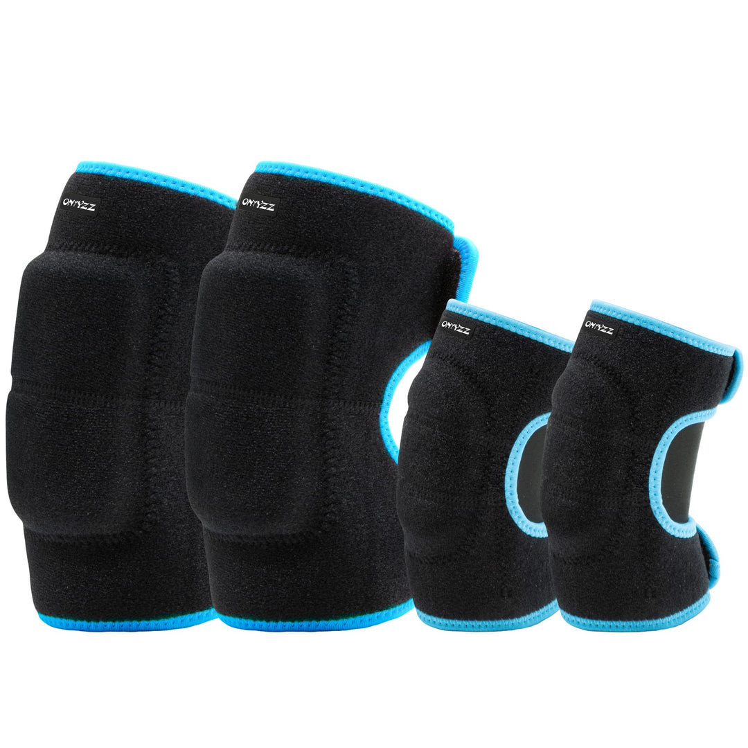 ONTYZZ Kinder Knieschützer Jungen Mädchen Einstellbar Weich Knieschoner mit Verdickten SBR Pad Guard