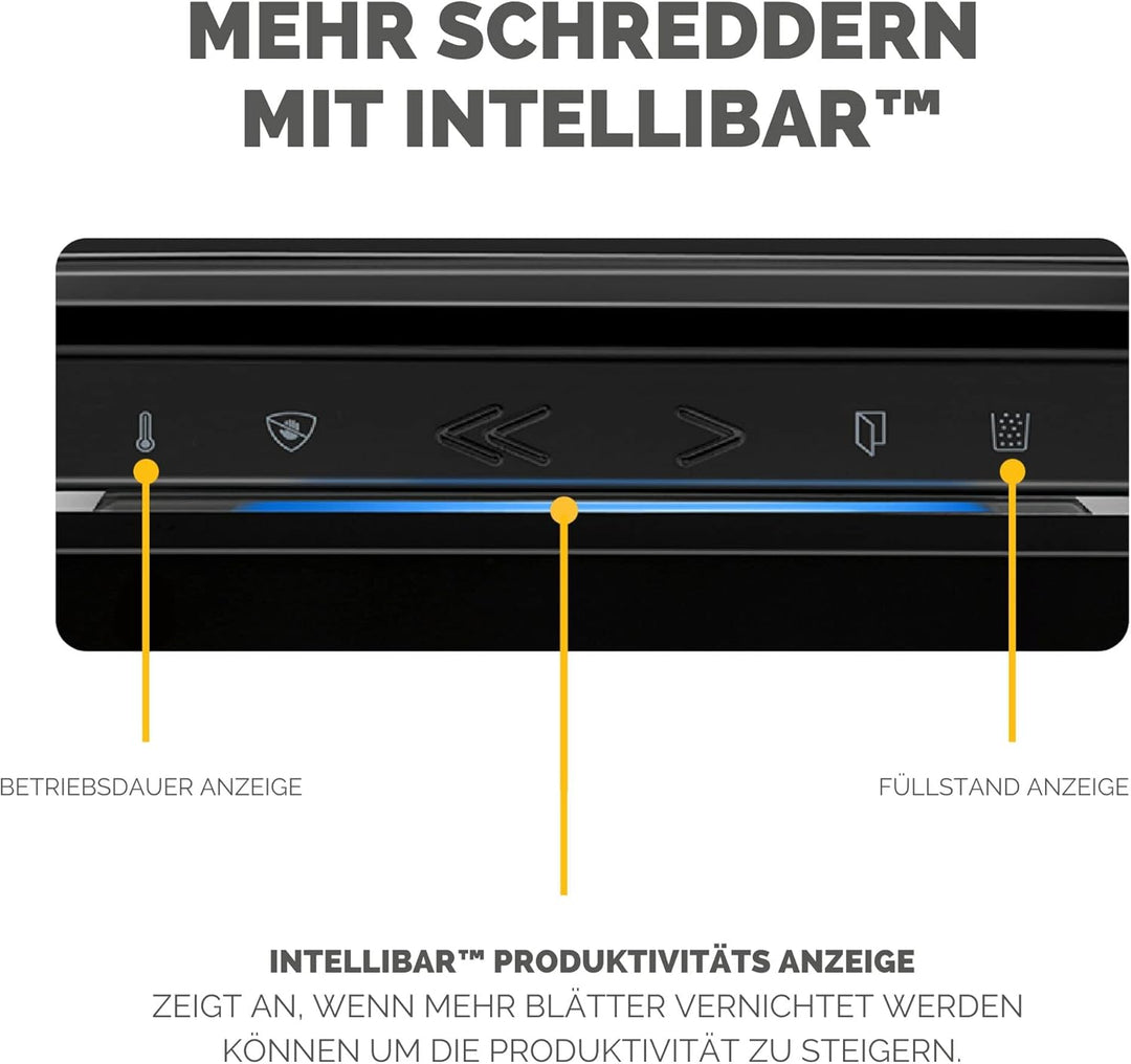 Fellowes 16 Blatt Aktenvernichter Partikelschnitt (P4), Papierschredder für Büro, Homeoffice, Powers