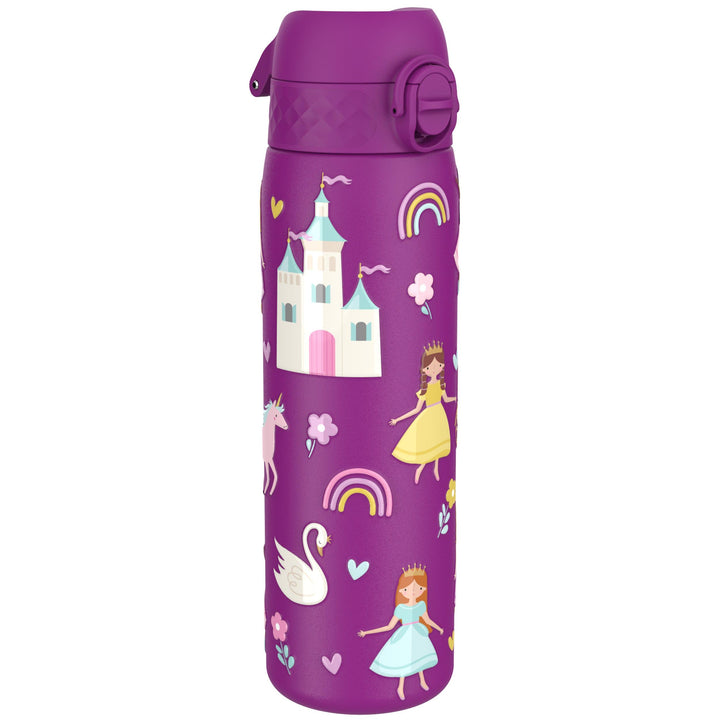 ion8 Vakuumisolierte Edelstahl-Trinkflasche, 500 ml, Auslaufsicher, Einhandöffnung, Sichere Verriege