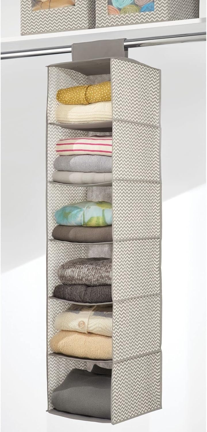 mDesign 2er-Set hängender Stoffschrank – der ideale Hängeschrank aus Stoff – perfekt als Hängeregal
