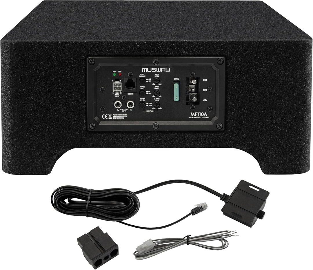 Musway MF110A - AKTIVES SUBWOOFER-System IN FLACH-BAUWEISE (DOWNFIRE) MIT 25 cm (10“) SUBWOOFER