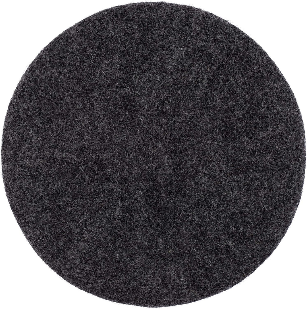 myfelt Flache Filz Sitzauflage, Filz Stuhlauflage - Hugo - rund, Ø 36 cm, Anthrazit Anthrazit Melier