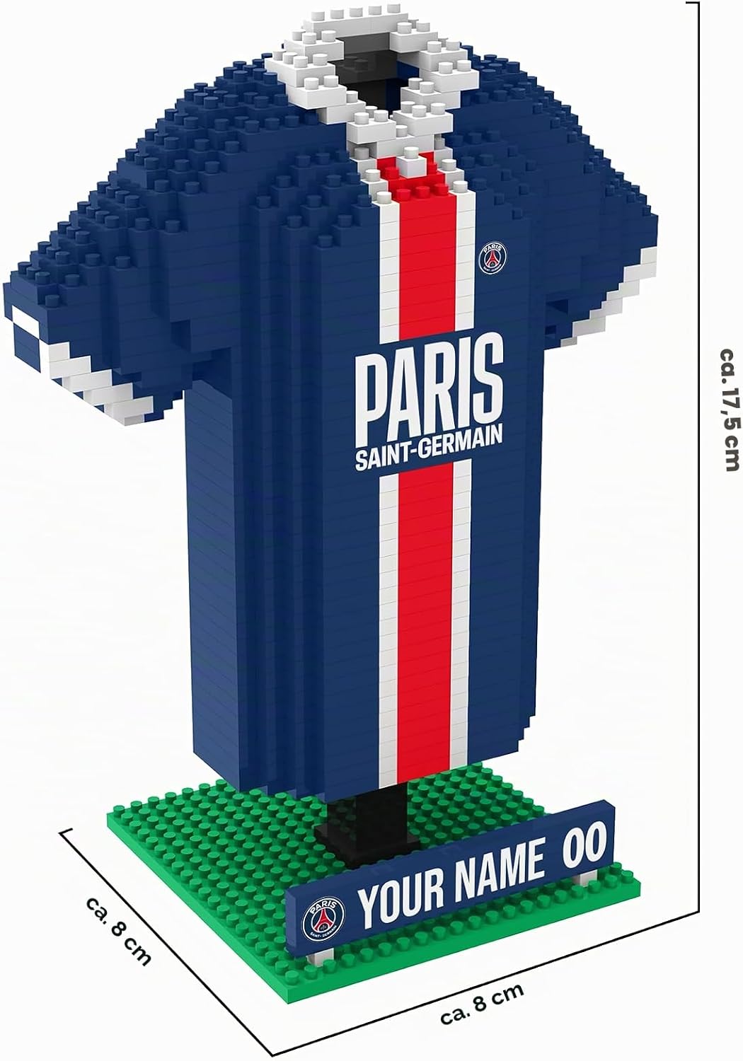 FOCO Offizielles Lizenzprodukt Personalisiertes Fussball-3D-BRXLZ-Schreibtisch-Trikot (Paris Saint G