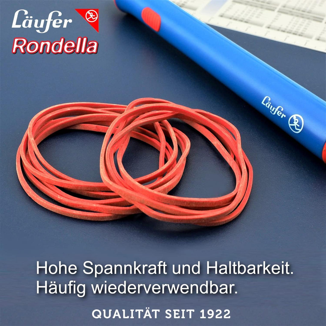 Läufer 51641 Rondella Gummibänder 150 x 4 mm, Durchmesser 100 mm, 4 mm breite Gummiringe, 1 kg Schac