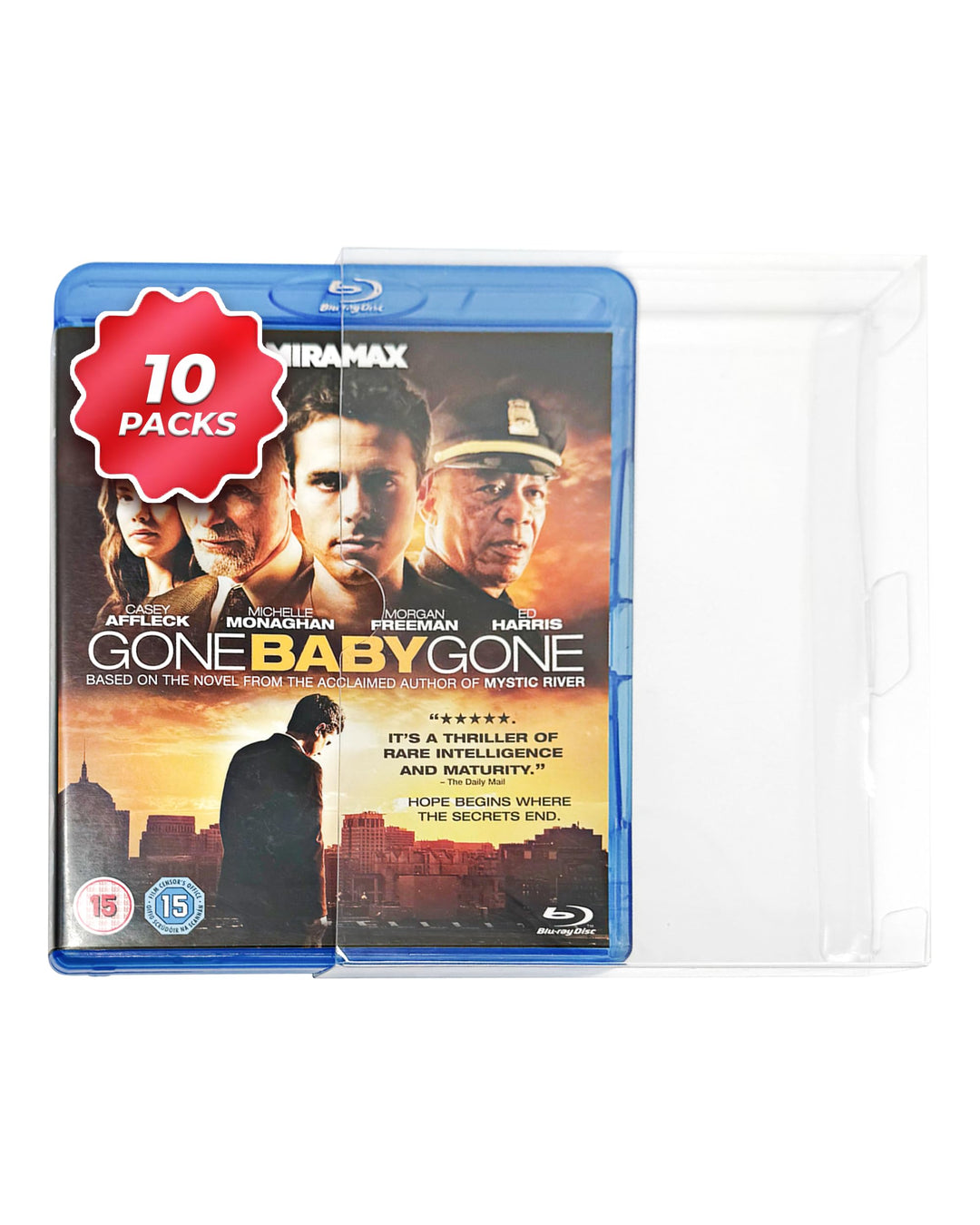 Blu-Ray Steelbook-Schutzhülle, 0,35 mm, kristallklar, PET, passgenau, sichtbarer Rücken, für keine J