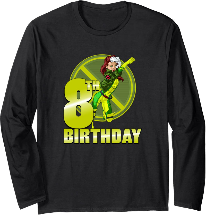 Marvel X-Men Rogue 8th Birthday Badge Langarmshirt