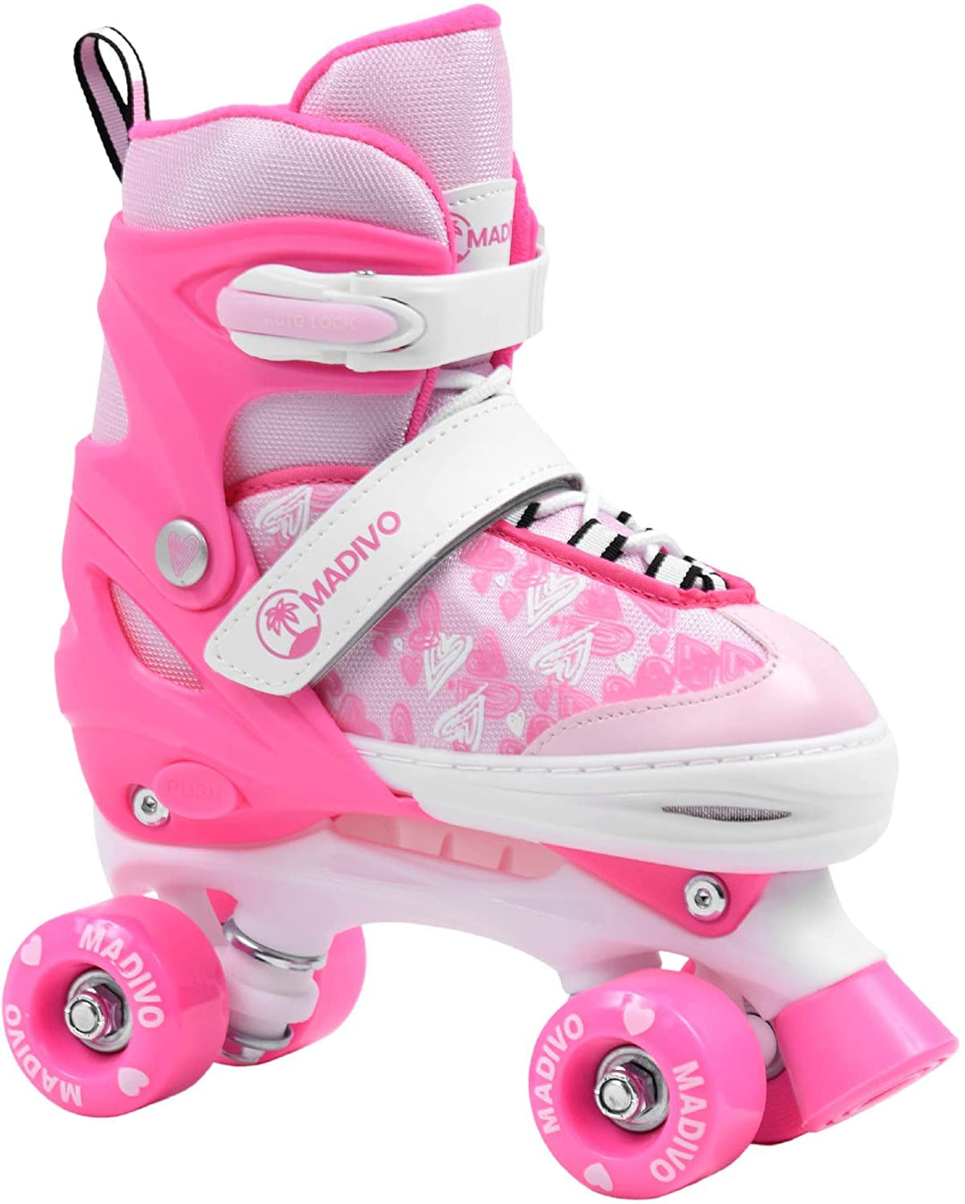 MADIVO Tropic Kinder Rollschuhe VERSTELLBAR | Ideal für Mädchen und Damen | Grössenverstellbare Roll