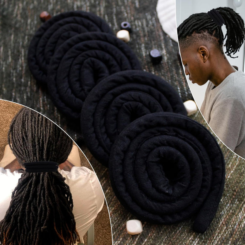 4 Stück Spiral Lock Hair Tie Dreadlock Haargummi Set Dreadlock Zubehör für Frauen und Männer Dreadlo