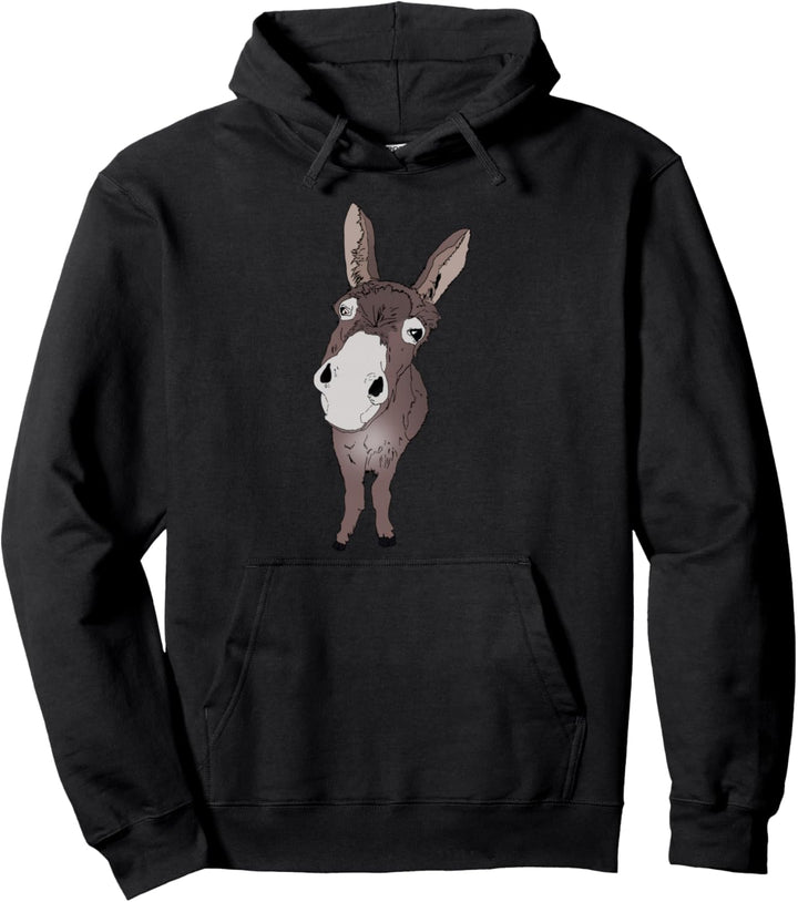 lustig guckender Esel Geschenk für Esel Freunde & Esel Fans Pullover Hoodie