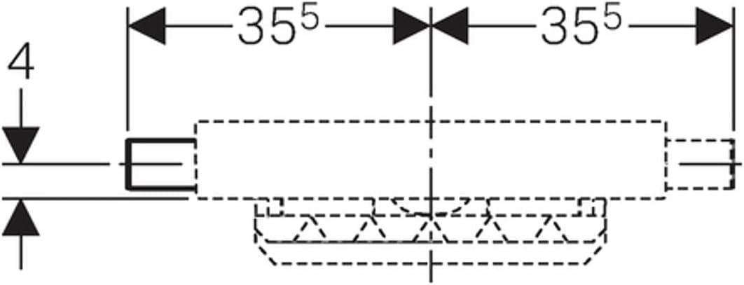 Geberit Kombifix mit Keilrahmen 457,536,00.1-siphon Wand-Dusche Höhe: 20 cm D40