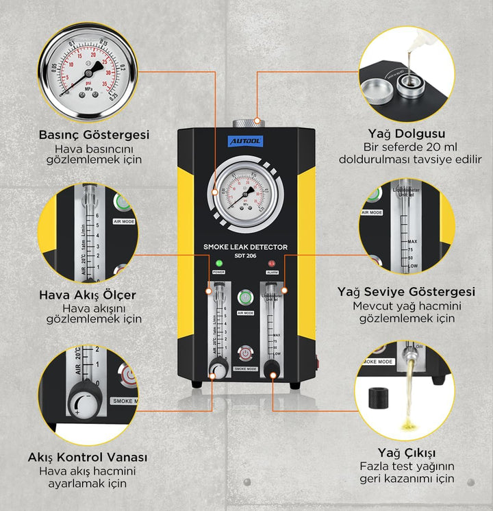 AUTOOL Automotive Pipes Kraftstoffleckdetektor Diagnositc Tester EVAP Lecks Prüfmaschine für 12 V Fa