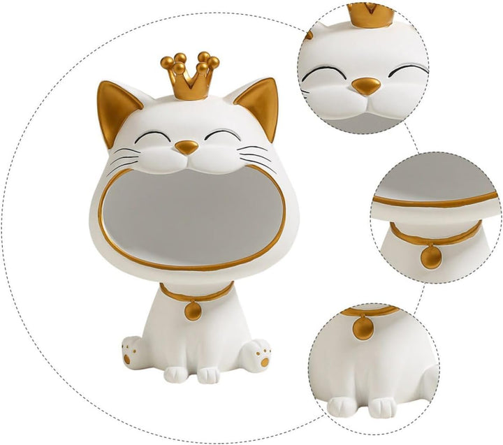 Cabilock 1stk Glückliche Katzenverzierung Chip Und Dip Bowl Snackschale Schmuckschale Schmuck Verans