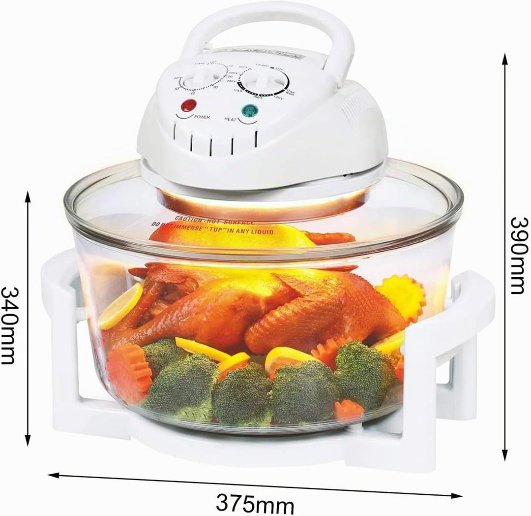 Youyijia Halogenofen 17L, Heissluftofen & Konvektionsofen 1400W mit Erweiterungsring, Backofen für G