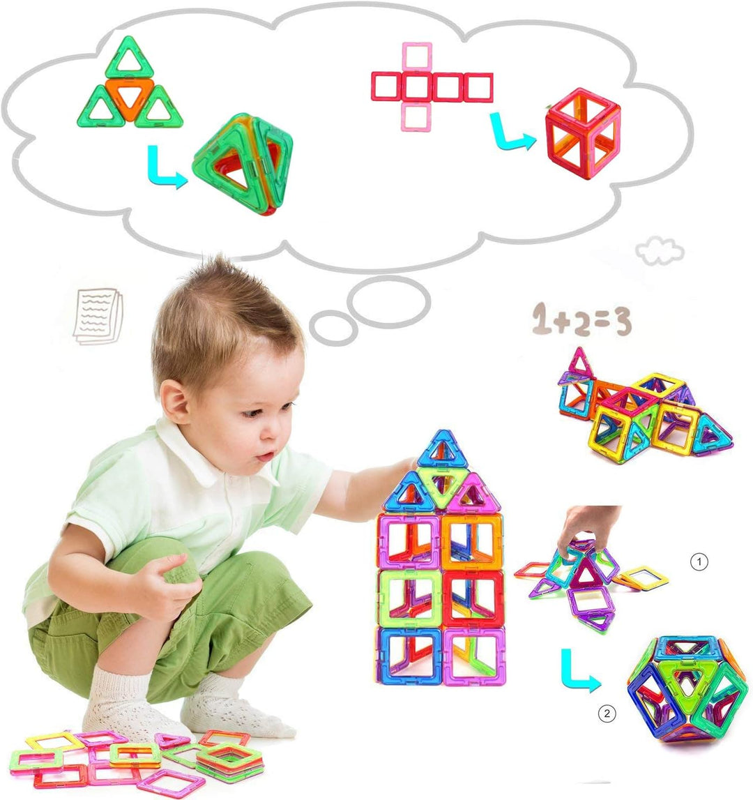 CONDIS Magnetische Bausteine 62 Teile, Magnetspielzeug Magneten Magnetbausteine Set Spielzeug Magnet
