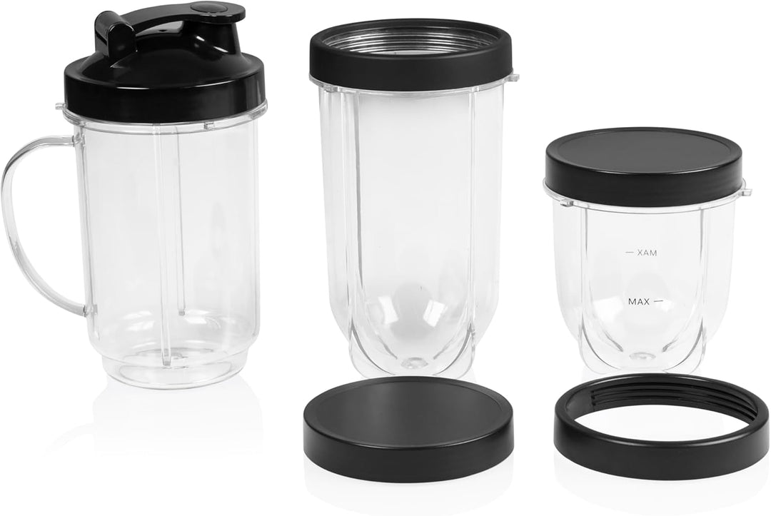 Tristar Smoothie Maker, 350 W Motor, 0,5 L Trinkflasche, 3 Becher mit Deckeln, Spülmaschinengeeignet