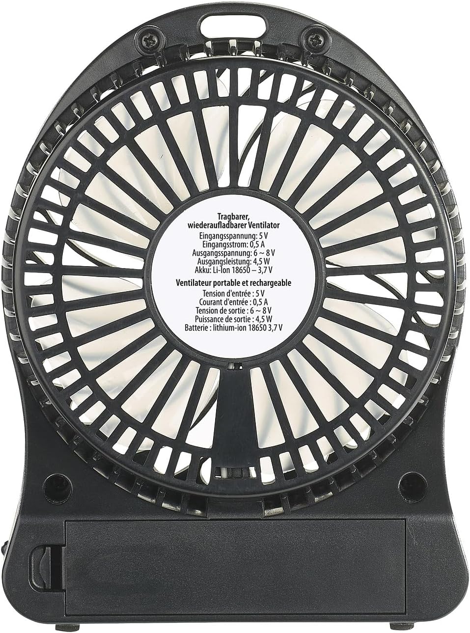 PEARL Tischventilator Akku: 2er-Set 2in1 Akku-Tisch-Ventilator mit LED-Leuchte, 1.300 mAh (Kfz Venti