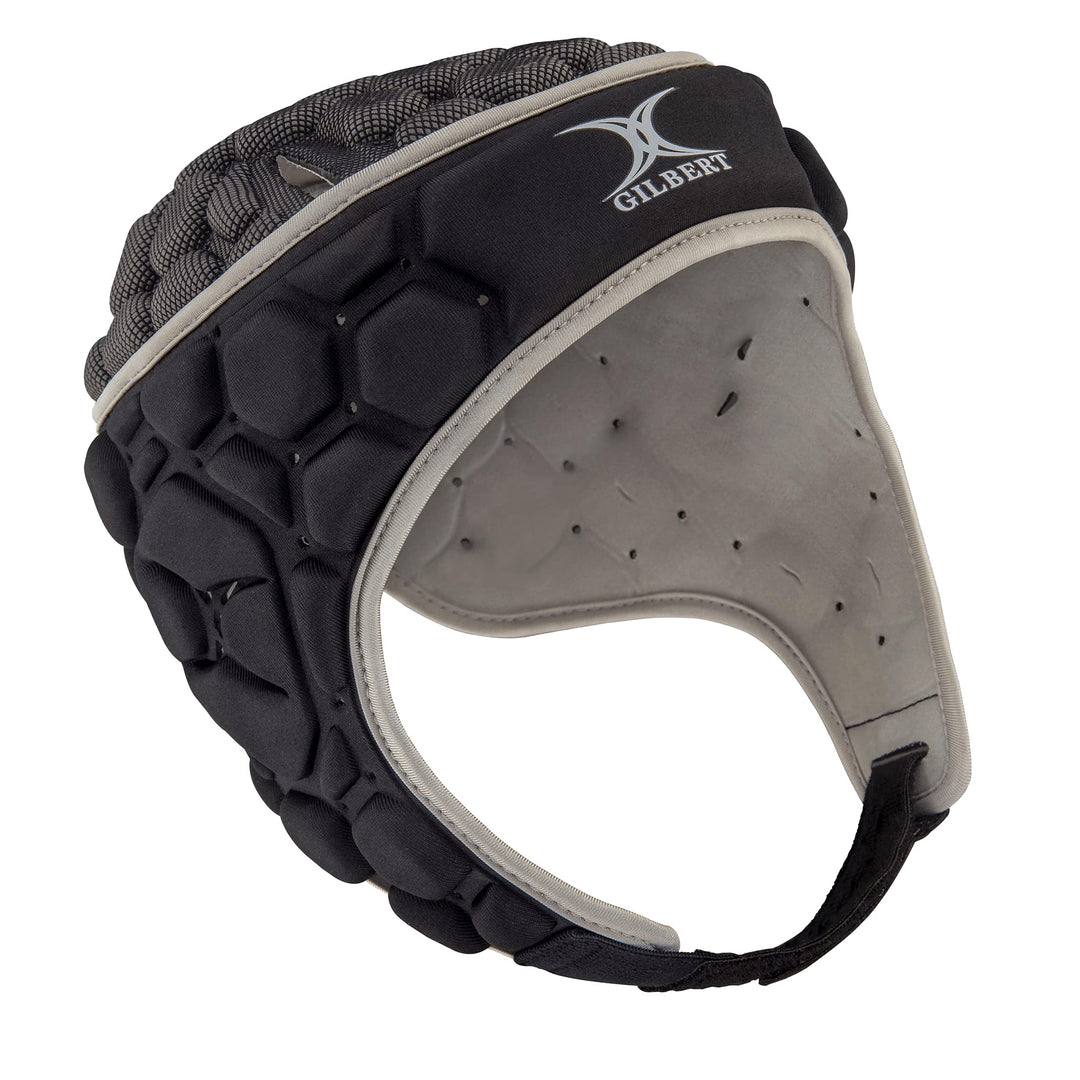 Gilbert Falcon 200 Kopfschutz für Herren, Schwarz/Silberfarben XL, XL