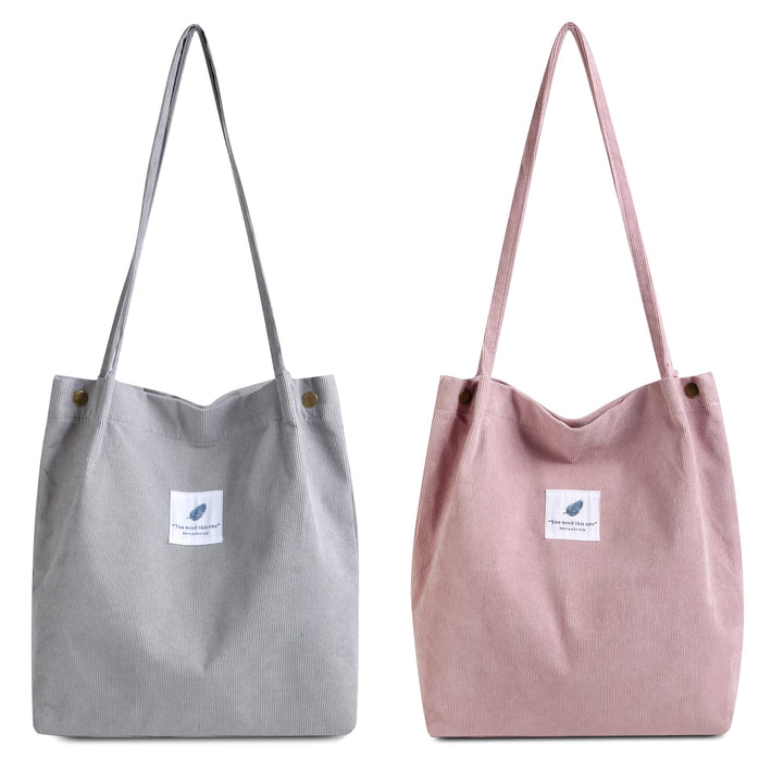 Makukke Umhängetasche Damen - 2pcs Cord Tasche Damen Schultertasche Shopper Damen Henkeltasche für A