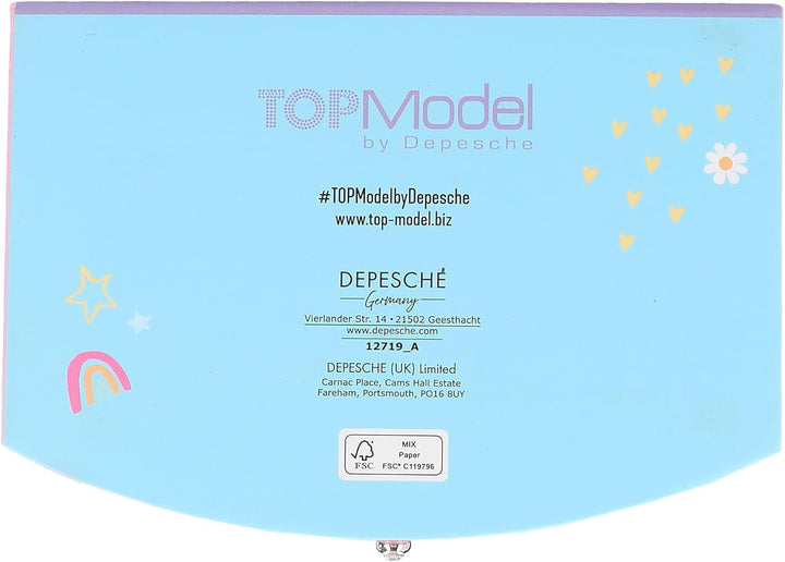 Depesche 12719 TOPModel Snap Shots - Kleines Schmuckkästchen in Rosa mit Model-Motiv und farbenfrohe