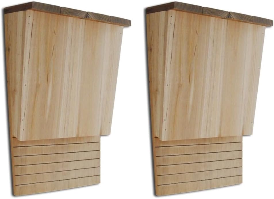 vidaXL 2x Holz Fledermauskasten Fledermaushaus Nistkasten Fledermausnistkasten