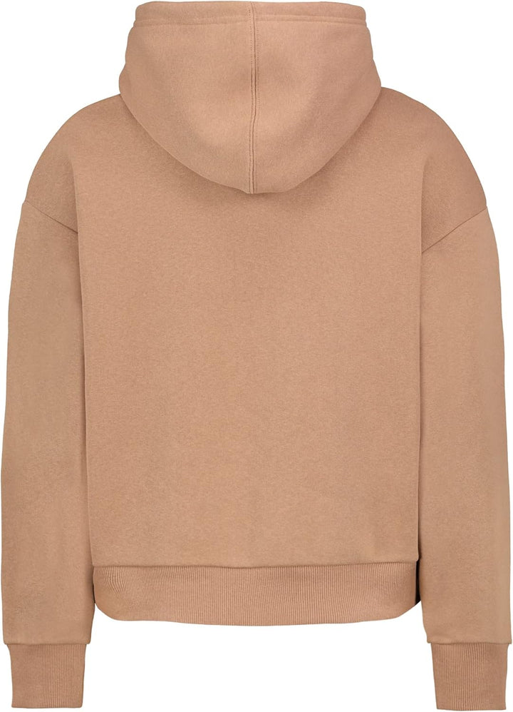 Sublevel Damen Basic Pullover Hoodie mit Mini-Print L Brown, L Brown