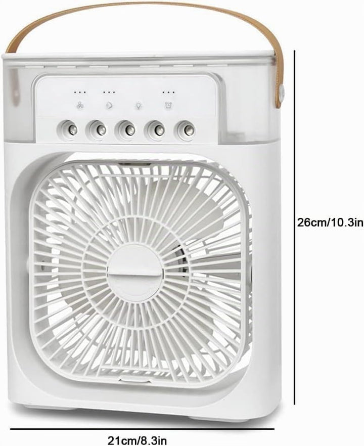 ragbare Klimaanlage Fan, 4 in 1 Personal Mini Cooling Fan mit Wassernebel Spray, 3 Geschwindigkeiten