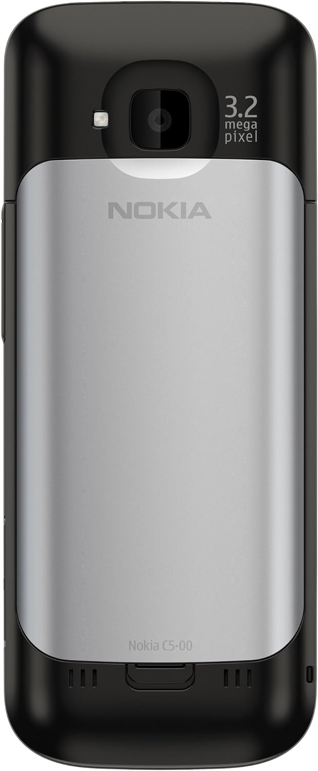 Nokia C5 Smartphone (5,6 cm (2,2 Zoll) Display, Bluetooth, 3,2 Megapixel Kamera) schwarz, Schwarz