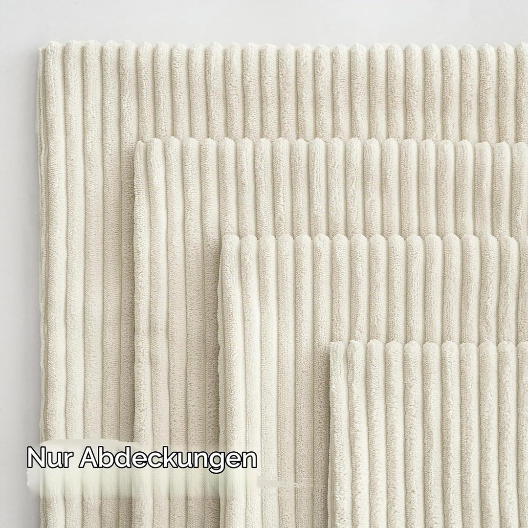 MIULEE 4er Set Kissenbezüge Kord Kissenhülle Dekorative Kissenbezug Sofakissen Couchkissen Dekokisse