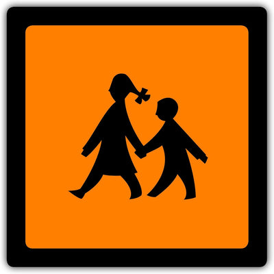 Schulbusschild Magnet Schulbus 30x30cm Warntafel Schülertransport Magnetschild Schild Auto Warnschil