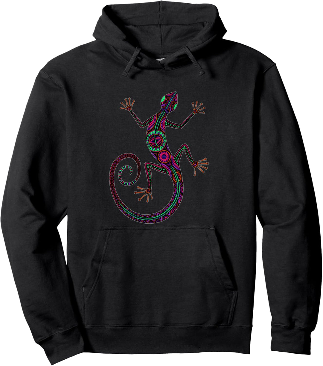 Niedliches buntes Gecko-T-Shirt mit Wildtier-Eidechse Pullover Hoodie