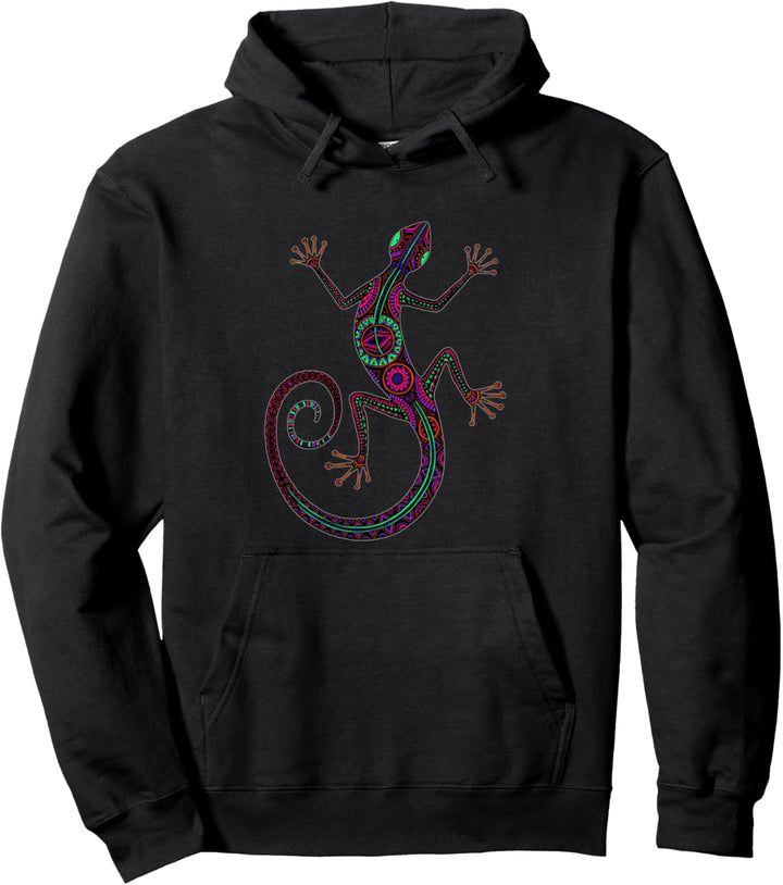 Niedliches buntes Gecko-T-Shirt mit Wildtier-Eidechse Pullover Hoodie