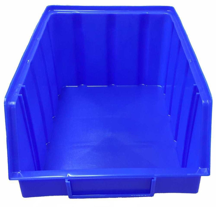 S&S-Shop 15 Stapelboxen Blau Gr.4, aus hochwertigem Kunststoff, mit Schildcheneinschub, Ordnungsboxe