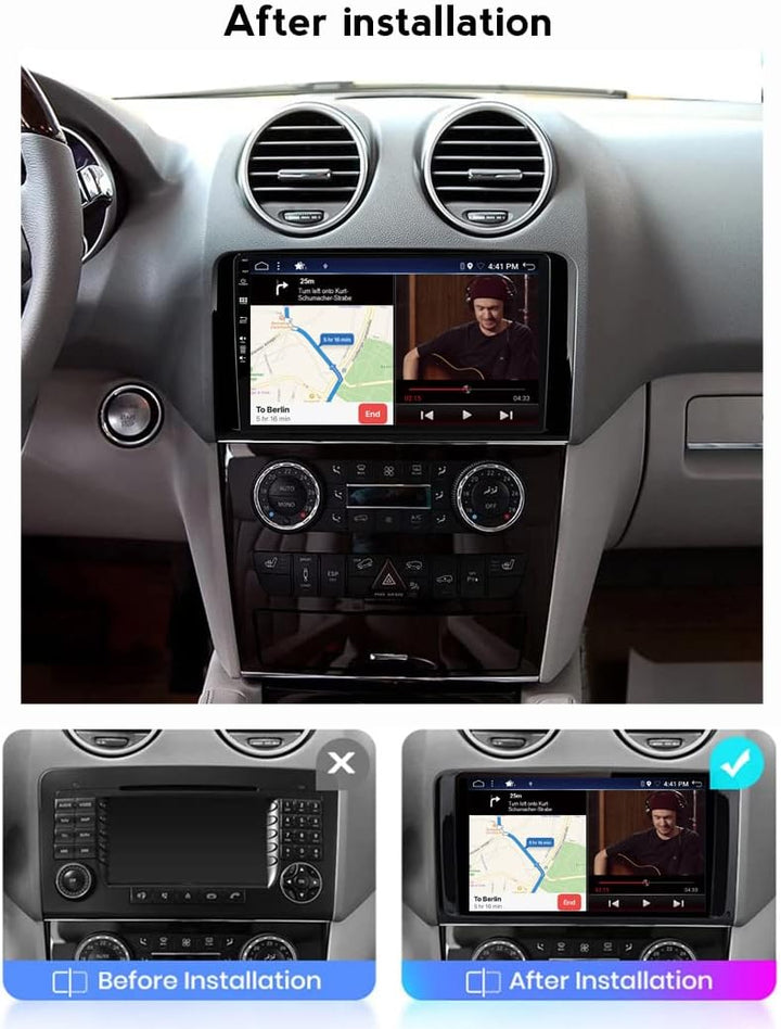 JOYX Android 12 IPS Autoradio Passt für Mercedes Benz ML GL W164 Class - [4G+64G] - Eingebaut DSP/Ca