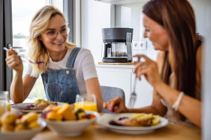 Lauben Glass&Steam Heissluftfritteuse 4500BG Air Fryer mit Glasfrittierkorb, Dampffunktion, 8 Progra