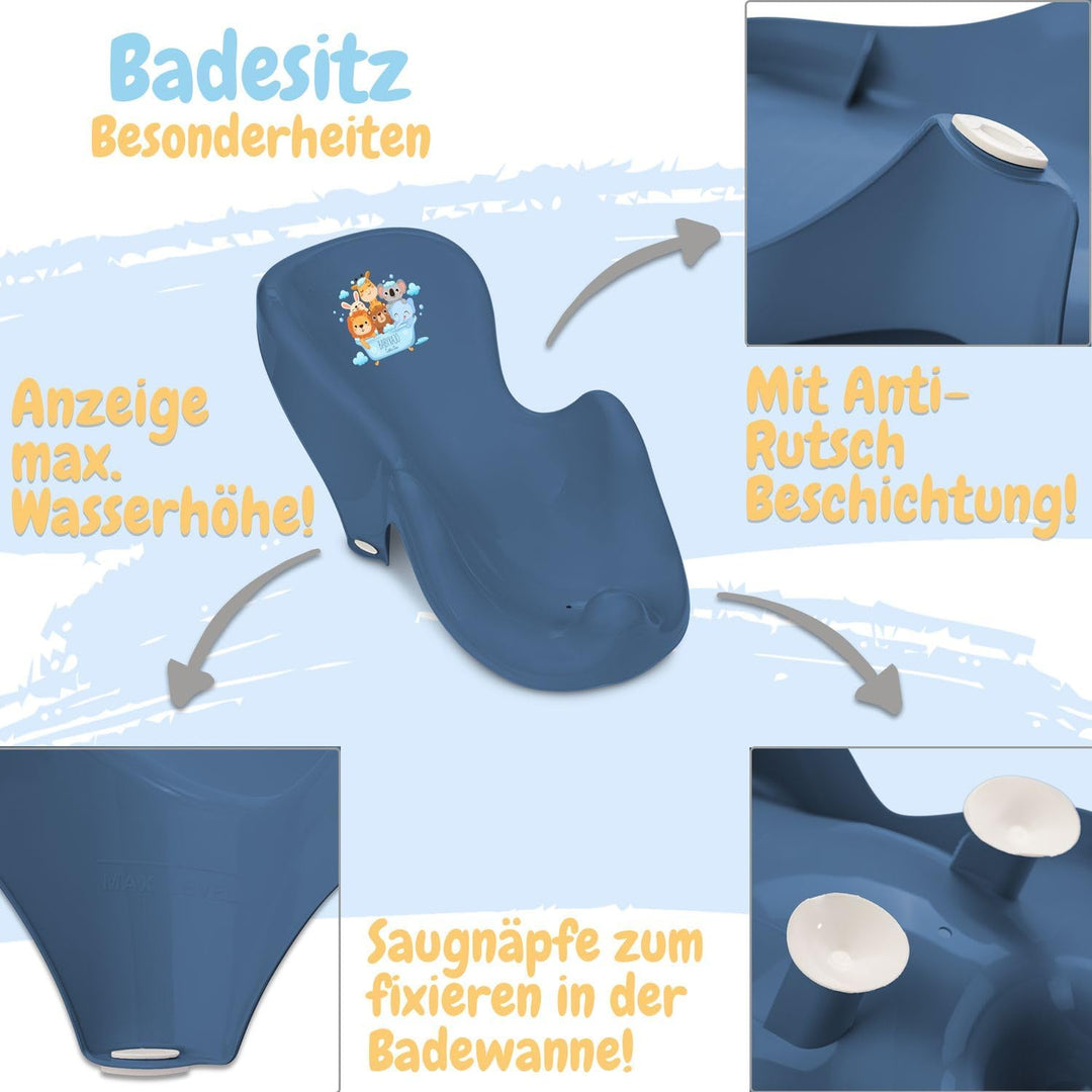 Baby Badewanne mit Gestell 4 Set TÜV Rheinland zertifiziert! Babybadewannen + Baby Badewannensitz +A