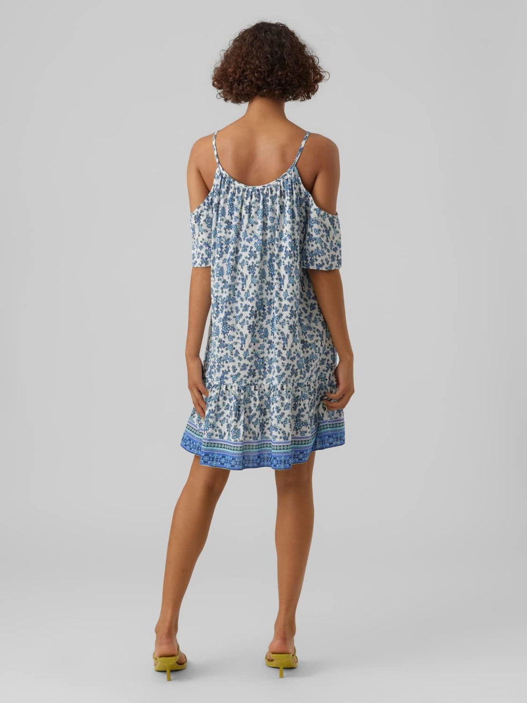 VERO MODA Damen Kleid, Dazzling Blue/Aop:mira