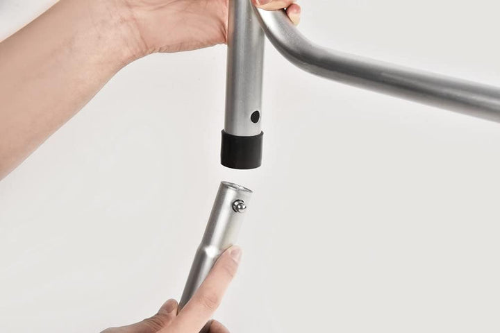 Klappbarer Campingtisch mit 2 verstellbaren Höhen (37/67 cm), Aluminium-Klapptisch, tragbarer Campin