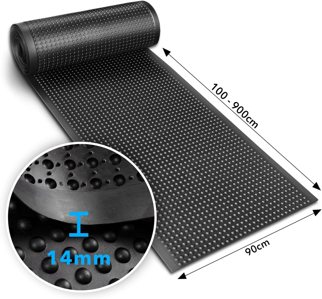 Floordirekt Arbeitsplatzmatte Bubble 90 x 200 cm - Anti-Ermüdungsmatte für Steharbeitsplätze - Natur