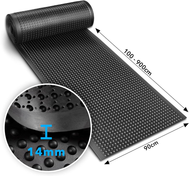 Floordirekt Arbeitsplatzmatte Bubble 90 x 200 cm - Anti-Ermüdungsmatte für Steharbeitsplätze - Natur